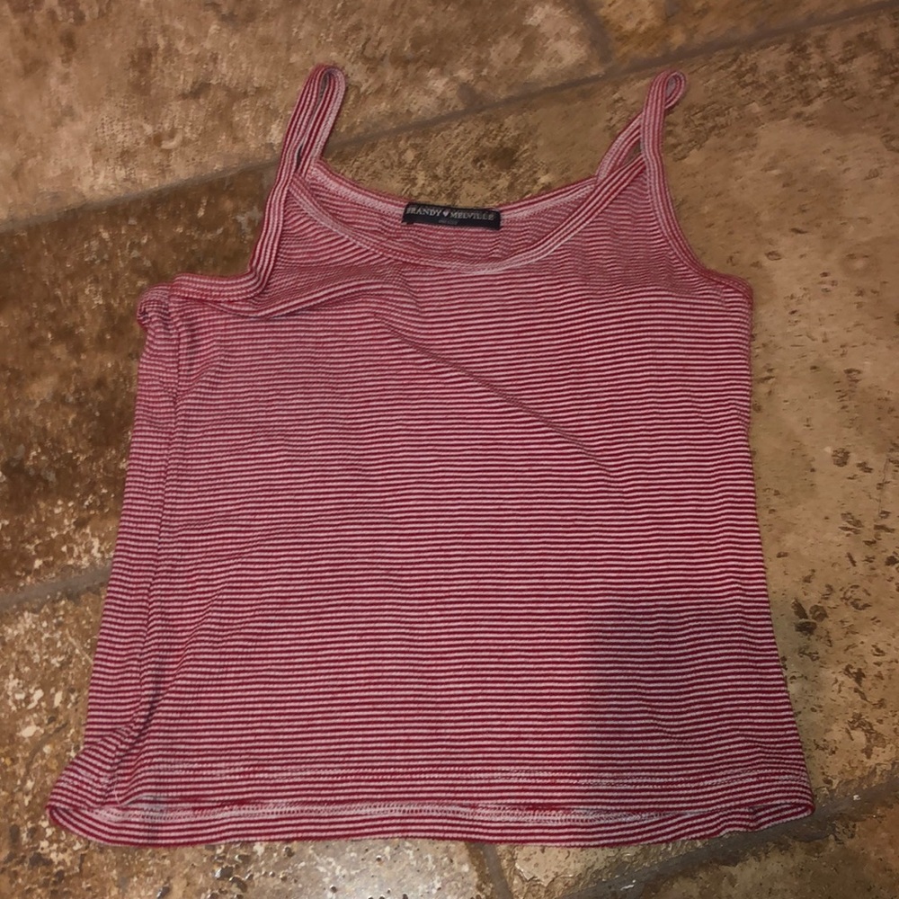 White and red brandy Melville crop top!
